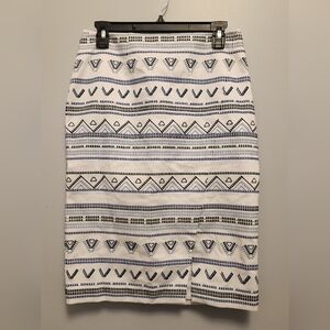 White House Black Market Geometric Patterned Skirt Size 4